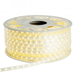 Saffit лента св/д 220V 6W/m 120led/m IP65 3000K 2К 8мм (50м цена за метр) гермет SMD2835 SST20 55243