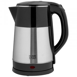 Чайник электр. Homestar HS-1055 (диск, 2,3л) 1,5кВт, нерж.сталь/пластик, черный 106467