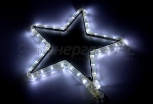 Фигура новогод. (дюралайт) "Звездочка" 40LED, 30*28см. белый IP65 501-211-1 Neon Night
