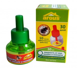 ARGUS Жидкость От мух, мошек, комаров 30мл. (30ночей) б/запаха AR-009