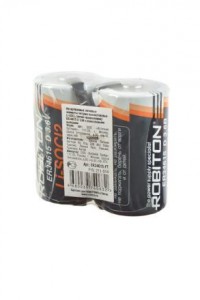 Э/п Robiton литий-тионилхлорид. LiSOCl2 ER34615-FT 3.6V R20 с лепестковыми выводами SR2 (2!), 15706