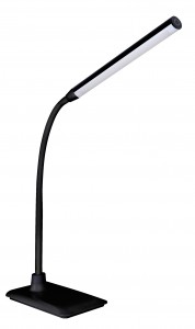 Camelion KD-792 C02 св-к св/д настольный 6W(380lm) 4000K, сенсор 4 реж., 350x175, черный