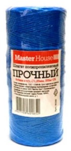 Шпагат ПП 200м "Прочный" микс, 1мм, бобина 202гр, арт.60185 Master House