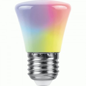 Feron колокольчик C45 E27 1W RGB матов быстрая смена цвета 70x45 д/гирлянды "Белт Лайт" LB-372 38128