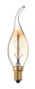 Jazzway Свеча на ветру CT35 E14 60W золотист. прозр. 116x35 накал. (винтажная) RETRO .5009950