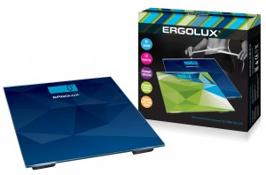 Весы напольные ERGOLUX ELX-SB03-C45 абстракция синяя, до 180 кг, LED подсветка 84744