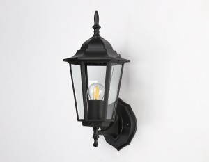 Ambrella св-к уличный/садовый бра 40W E27 ST2010 BK/CL черный/прозрачный IP54 360x150x210