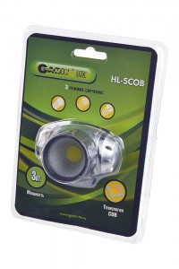 GARIN фонарь налобный LUX HL-5COB (3xR03) 1св/д 3W (200lm), черн., 3 реж., BL1