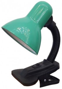 General GTL св-к настольный прищепка 60W E27 метал+пластик зеленый GTL-024-60-220 800124 (пакет)