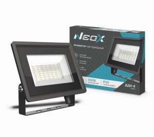 ASD/NEOX прожектор св/д  ДДО-8  50W(5250lm) 6500K 6K 154x124x27 алюминий/черный IP65 3990