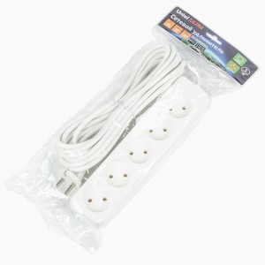 Uniel Ultra сет.удлинитель ПВС 2x0.75 4 роз. 5м 10A белый S-CU4-5 WHITE UL-00009989