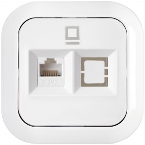 Bylectrica Гармония роз. СУ комп. RJ-45 белый (корп. ABS) РК18-018