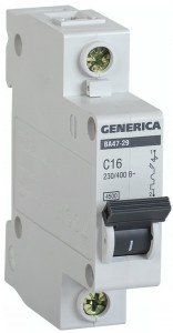 IEK GENERICA автоматический выкл. ВА47-29 1P 20А 4,5кА х-ка С MVA25-1-020-C