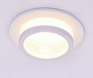 ЭРА KL89 WH св-к встр. алюмин  MR16 GU5.3 50W 12V IP20 белый 80х80(70) 0457