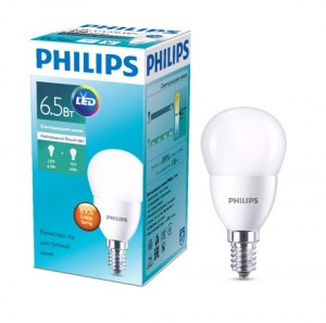 Philips Шар E14 6.5W (6W) (600lm) 4000K 4K 99x51 матов. 929001811607 3391
