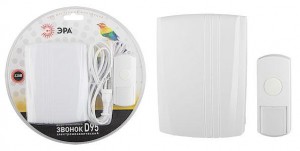 ЭРА D95 звонок проводной, "динь-дон", 220V, длина провода 1.5м, с кнопкой IP44 BL