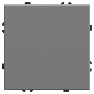 Stekker ЭМИЛИ мех. выкл. проходной СУ 2 кл. 10А платиново-серый, soft touch RSW10-5107-10 49947