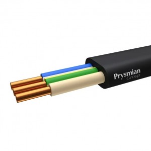 Кабель ВВГ-Пнг(А)-LS 3х4 100м ГОСТ РЭК/Prysmian плоский  негорюч пониж газовыделен