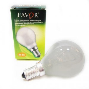 Favor P45 E14 40W шар матовая (Калашников)
