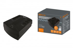TDM Источник бесперебойного питания ИБП+стаб.напр. 650VA(390W) 6роз.+2USB (акк.12V 7A/h) SQ1204-0001