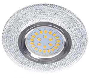 Ecola LD7069 MR16 GU5.3 св-к Круг "Модерн" подсветка 4K Прозр./Хром 25x95 FT16CMEFB