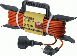 Navigator Силовой удлинитель на рамке NPE-F-20-E-3х0.75 c/з 20м ПВС 93927
