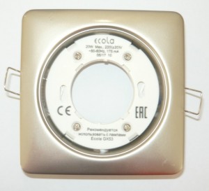 Ecola GX53 H4 св-к Квадрат Жемчуг 41x107 FP53S4ECB