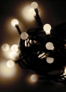 Гирлянда-нить Космос "Шарики" 30LED т.-белый 4,5м 8реж.  KOC_GIR30LEDBALL_W