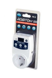 Реле контроля напряжения ROBITON РН-5 BL1, дисплей, вход 140-280V, max.мощность 3600W, 16А, 18544