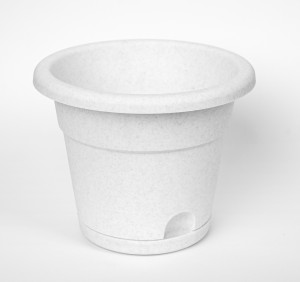 Горшок для цветов D=220мм (3,5л), прикорн.полив, мрамор, пластик IS20105/7 Spark Plast