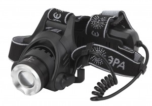 ЭРА фонарь налобный GA-805 5W LED 2,5Ач аккум. рег. фокус USB алюминий 8512