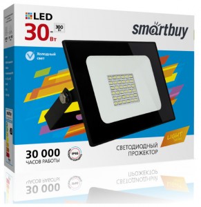 Smartbuy прожектор св/д 30W(1600lm) FL SMD LIGHT 6500K 6К 152x105x30 180-240V IP65  SBL-FLLight-30-6