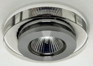 "VEKTOR SB006 CH св-к встр. 50W MR16 GU5.3 алюм.литьё, хром/прозрачное стекло
