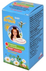 ARGUS baby Жидкость детская От комаров 30мл. (45ночей) б/запаха AR-008
