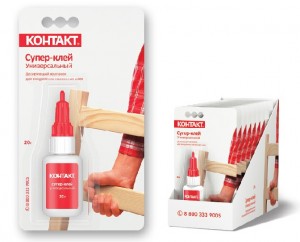 Супер-Клей Универсальный Контакт 20г, BL1, шоу-бокс, арт. КМ 120 - Б20