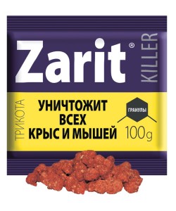 От грызунов приманка гранулы 100гр. пакет Zarit ТриКота А-4056