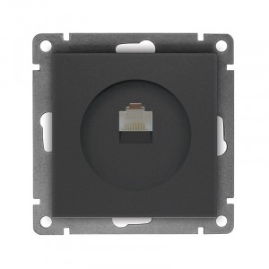 UNIVersal Афина мех. роз. компьют. СУ 1 мест., 1А, графит (пласт. осн., RJ45) A0051-Gr