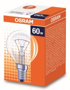 OSRAM P E14 60W шар прозрачная 4008321666222