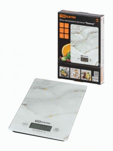 Весы кухон. эл. "Мрамор", стекло, до 5кг, дел 1г, SQ4025-0004 TDM