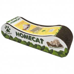 Когтеточка гофрокартон MINI для котят Мятная волна (41*12*10см), 4129417 HOMECAT