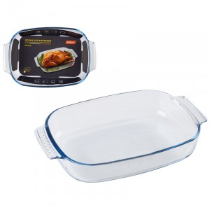 Форма д/запекания IDEALE с ручками, 2,7л, 34,4*22,3*6,1см, боросиликатное стекло, 103631 Mallony