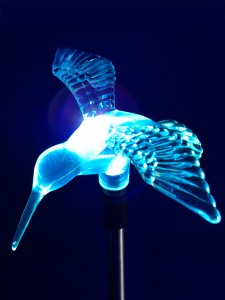 Uniel св-к на солн.батарее 1LED RGB h=76см сталь/пластик USL-S-105/MT760 Colibri, в коробке