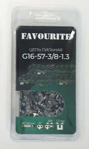 FAVOURITE Цепь пильная 16"/40см 3/8" 1,3мм 57зв. RS G16-57-3/8-1.3