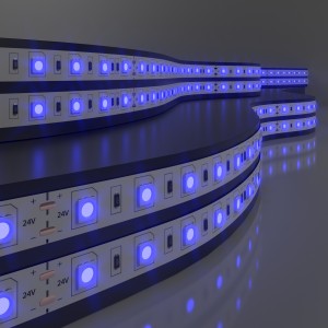 Elektrostandard лента св/д 24V 14.4W/m 150lm/m 60led/m 5050 IP65 синий (5м цена за 1м) 10мм a052976