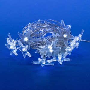 Гирлянда-нить ULD-S0280-020/DTA STARS "Звездочки" 20LED белый 2,8м, 8реж. IP20, 2W Uniel