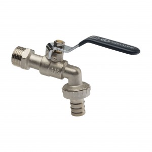 AQUALINK Кран шар. 3/4" водоразборный, под шланг, рычаг, 3951