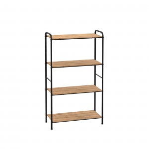 Стеллаж Валенсия 24W (черный) 65,5*30*120,5см, 4 полки из ЛДСП (до 8кг каждая) СТВ24ДЧ ЗМИ