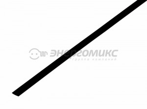 REXANT термоусадка трубка ТУТ 3,5 / 1,75 мм 1м  черная, уп. 50!!!, 20-3506