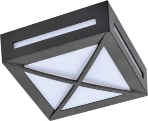 Ecola 3083W св-к матов.квадр.решет.металл.черный IP65 1*GX53 136х136х55 FB53SGECH