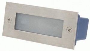 General св-к св/д встр.для лестнич.подсв. 3W(200lm) 5000K 6K IP65 110x45x50 сталь хром 460110